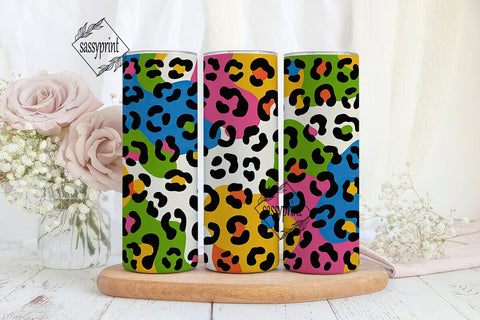 Vibrant Leopard Print Tumbler Wrap PNG Sublimation sassyprint 