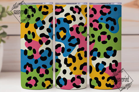 Vibrant Leopard Print Tumbler Wrap PNG Sublimation sassyprint 