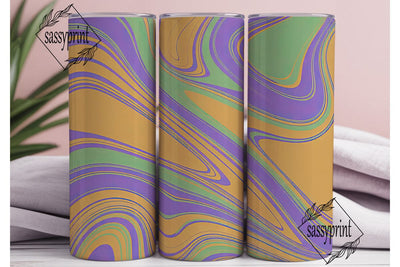 Vibrant Liquid Swirl 20oz Tumbler Wrap Sublimation sassyprint 