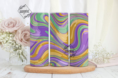Vibrant Liquid Swirl 20oz Tumbler Wrap Sublimation sassyprint 