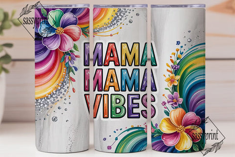 Vibrant Mama Floral 20oz Tumbler Wrap Sublimation sassyprint 