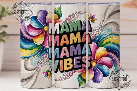 Vibrant Mama Floral 20oz Tumbler Wrap Sublimation sassyprint 