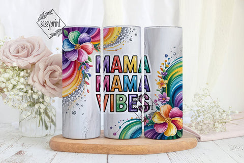 Vibrant Mama Floral 20oz Tumbler Wrap Sublimation sassyprint 