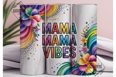 Vibrant Mama Floral 20oz Tumbler Wrap Sublimation sassyprint 