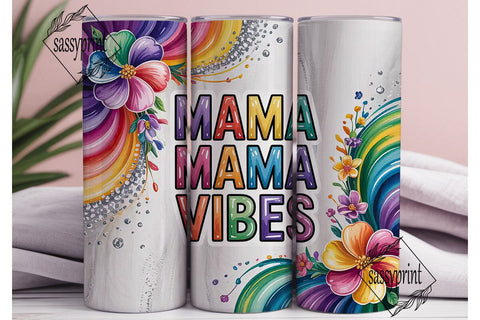 Vibrant Mama Floral 20oz Tumbler Wrap Sublimation sassyprint 