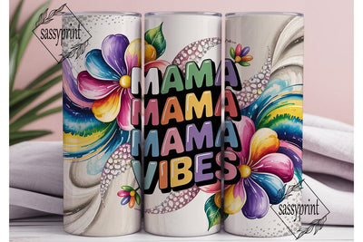 Vibrant Mama Floral 20oz Tumbler Wrap Sublimation sassyprint 