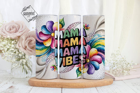 Vibrant Mama Floral 20oz Tumbler Wrap Sublimation sassyprint 