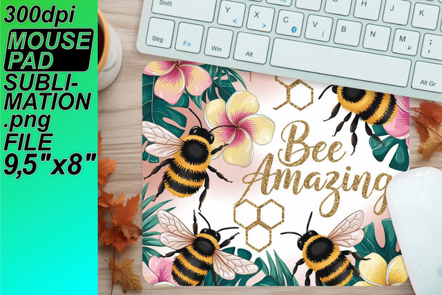 Vibrant mouse pad PNG files, ideal for your projects! , Bee Sublimation HoodArtCraft 