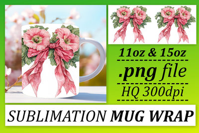 Vibrant mug wraps, make your drinks stand out! , Bow Sublimation afrosvg 