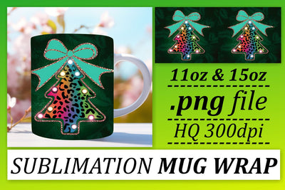 Vibrant mug wraps, make your drinks stand out! , Neon Xmas Sublimation afrosvg 
