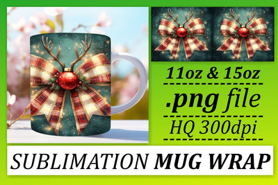 Vibrant mug wraps, make your drinks stand out! , Xmas Sublimation afrosvg 