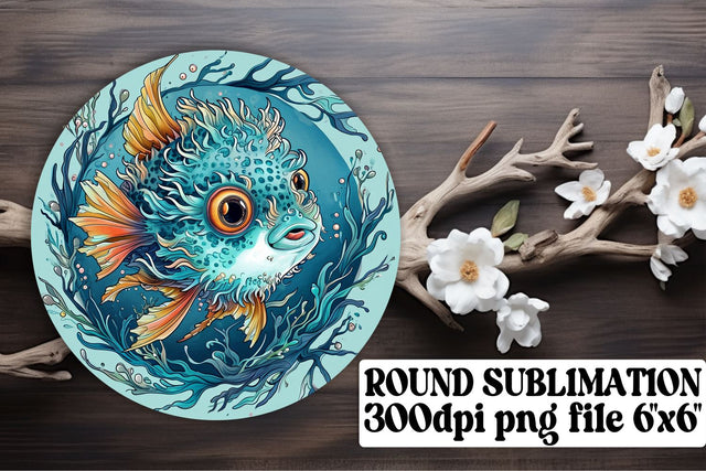 Vibrant Nautical Ornaments Circle Set - Sublimation Keychain Coasters Sublimation afrosvg 