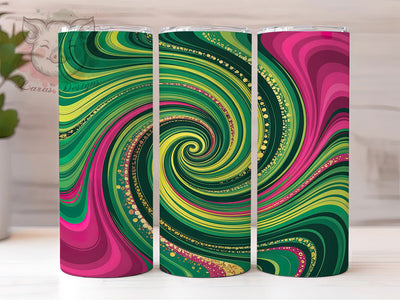 Vibrant Neon Oil Slick Slime Tumbler, Oil Slick Wrap, 20oz Tumbler Sublimation, Green & Pink Glow Design, Psychedelic Slime Tumbler, Vibrant Ooze Wrap, Electric Grunge Sublimation Sublimation Lara' s Designs 