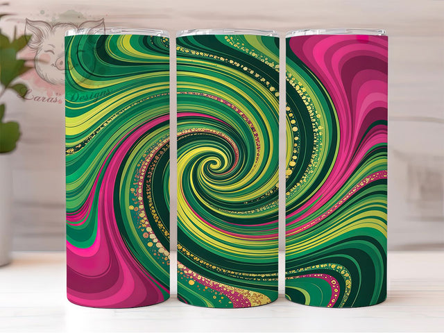Vibrant Neon Oil Slick Slime Tumbler, Oil Slick Wrap, 20oz Tumbler Sublimation, Green & Pink Glow Design, Psychedelic Slime Tumbler, Vibrant Ooze Wrap, Electric Grunge Sublimation Sublimation Lara' s Designs 