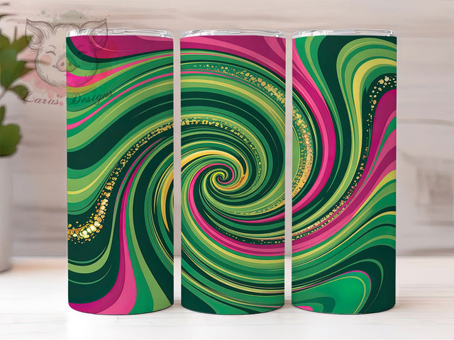 Vibrant Neon Oil Slick Slime Tumbler, Oil Slick Wrap, 20oz Tumbler Sublimation, Green & Pink Glow Design, Psychedelic Slime Tumbler, Vibrant Ooze Wrap, Electric Grunge Sublimation Sublimation Lara' s Designs 