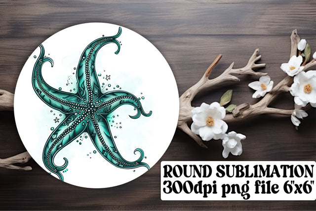 Vibrant Ocean Fish Circle Set - Watercolor Keychain Coasters Sublimation afrosvg 