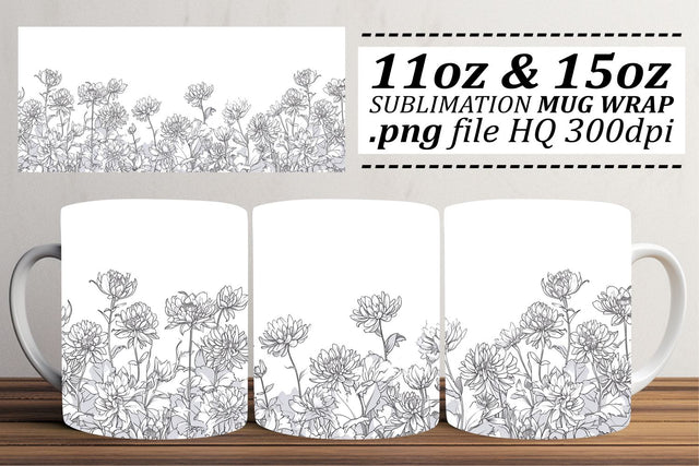 Vibrant Petal Paradise Mug Sublimation Art Sublimation afrosvg 