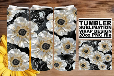 Vibrant Petals Tumbler Wrap: Spring Blossom Sublimation afrosvg 