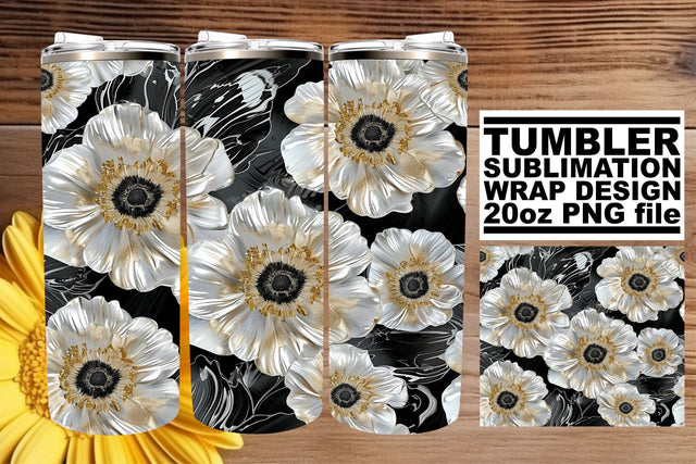 Vibrant Petals Tumbler Wrap: Spring Blossom Sublimation afrosvg 