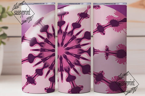 Vibrant Pink Purple Tie Dye 20oz Tumbler Sublimation sassyprint 