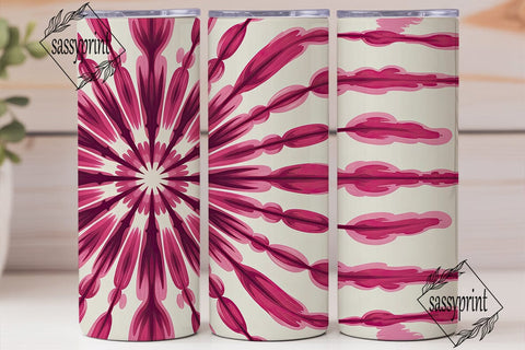 Vibrant Pink Tie Dye 20oz Tumbler Wrap Sublimation sassyprint 