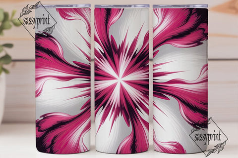 Vibrant Pink Tie Dye 20oz Tumbler Wrap Sublimation sassyprint 