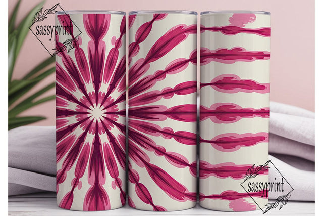 Vibrant Pink Tie Dye 20oz Tumbler Wrap Sublimation sassyprint 