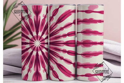 Vibrant Pink Tie Dye 20oz Tumbler Wrap Sublimation sassyprint 