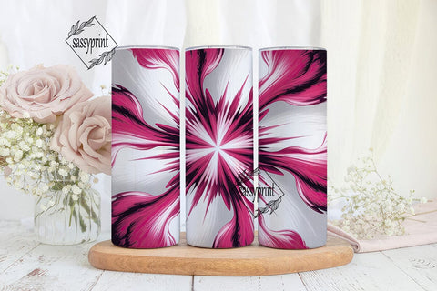Vibrant Pink Tie Dye 20oz Tumbler Wrap Sublimation sassyprint 