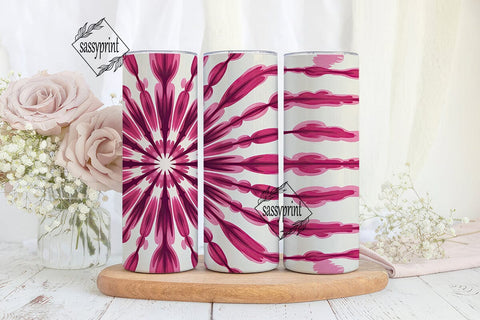 Vibrant Pink Tie Dye 20oz Tumbler Wrap Sublimation sassyprint 
