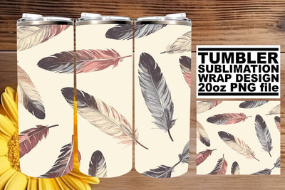 Vibrant Plume Fiesta Tumbler Wrap 20oz Sublimation afrosvg 
