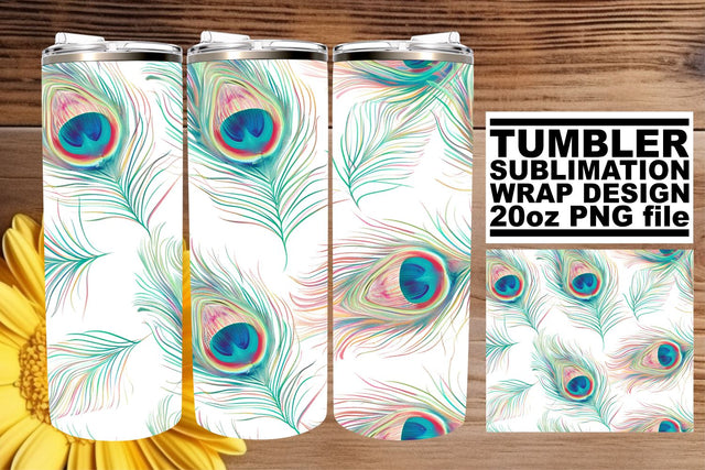 Vibrant Plume Splash Tumbler Wrap 20oz Sublimation afrosvg 