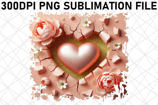 Vibrant PNG artwork for travel pillows, comfort on the go! , 3D Heart Sublimation afrosvg 