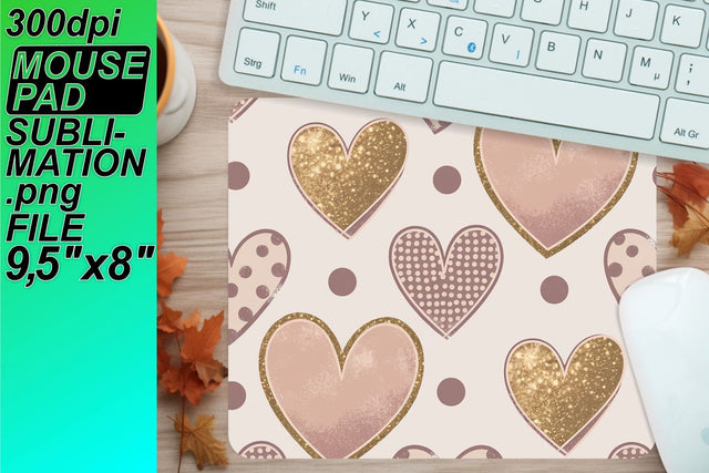 Vibrant PNG file for mouse pads, unleash your ideas! , Heart Sublimation HoodArtCraft 
