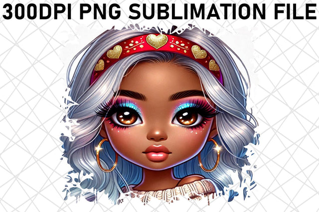 Vibrant PNG files for cosmetic bags, perfect for travel! , Love Girl Sublimation afrosvg 