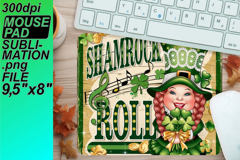 Vibrant PNG files for mouse pads, perfect for crafting! , St Patrick Sublimation HoodArtCraft 