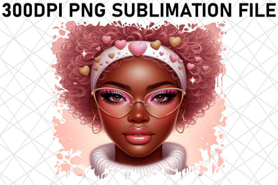Vibrant PNG files for party supplies, elevate events! , Love Girl Sublimation afrosvg 