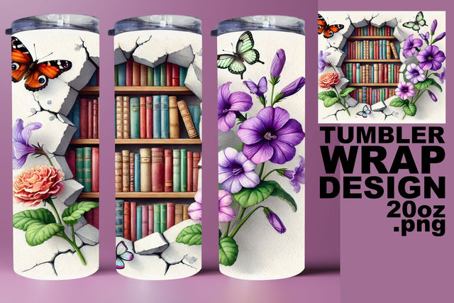 vibrant PNG for gifts! , Customizable tumbler wrap, Books Sublimation HoodArtCraft 