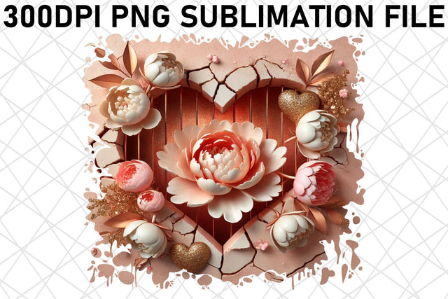 Vibrant PNG images for car decals, personalize your ride! , 3D Heart Sublimation afrosvg 