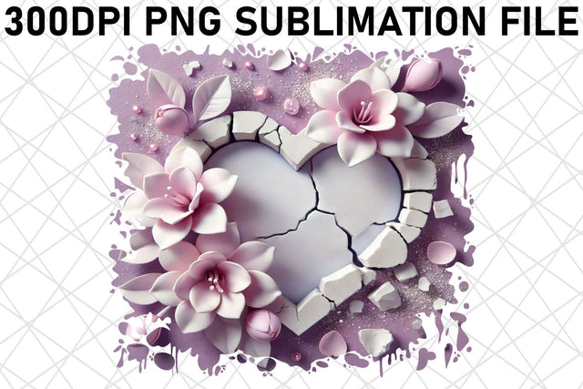 Vibrant PNG images for table runners, perfect for events! , 3D Heart Sublimation afrosvg 