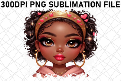 Vibrant PNG images for table runners, perfect for events! , Love Girl Sublimation afrosvg 