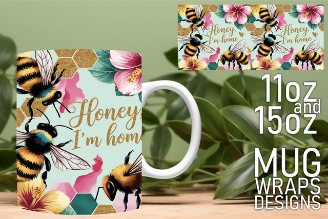 vibrant PNG mug wraps! , Ideal for personalized gifts, Bee Sublimation HoodArtCraft 