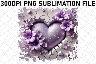 Vibrant PNG prints for custom labels, organize creatively! , 3D Heart Sublimation afrosvg 