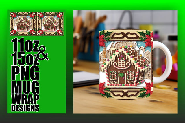 vibrant PNG wraps for mug designs! , Capture attention, 3D Xmas Sublimation HoodArtCraft 