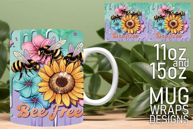 vibrant PNG wraps for mug designs! , Capture attention, Bee Sublimation HoodArtCraft 