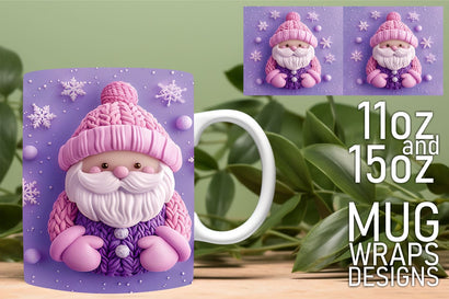 vibrant PNG wraps for mugs! , Create memorable gifts, 3D Santa Sublimation HoodArtCraft 