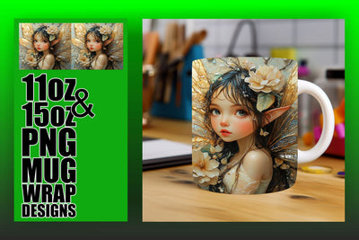 vibrant PNG wraps for mugs! , Create memorable gifts, Fairy Sublimation HoodArtCraft 