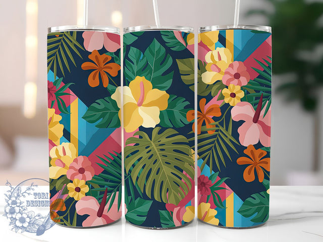 Vibrant Polynesian Tribal Tumbler, Tribal Tumbler Design, Seamless Island Wrap, Vibrant Polynesian Wrap, Artistic Tribal Wrap, Sublimation Design, Trendy Gift Idea Sublimation ToriDesigns 