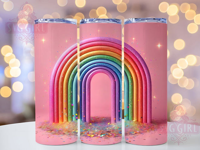 Vibrant Pride 3D Rainbow Tumbler, Vibrant Rainbow Wrap, Colorful Tumbler Design, 20oz Rainbow Sublimation, Bright Rainbow Tumbler, Colorful 3D Wrap, Pride Rainbow Tumbler Sublimation SvggirlplusArt 