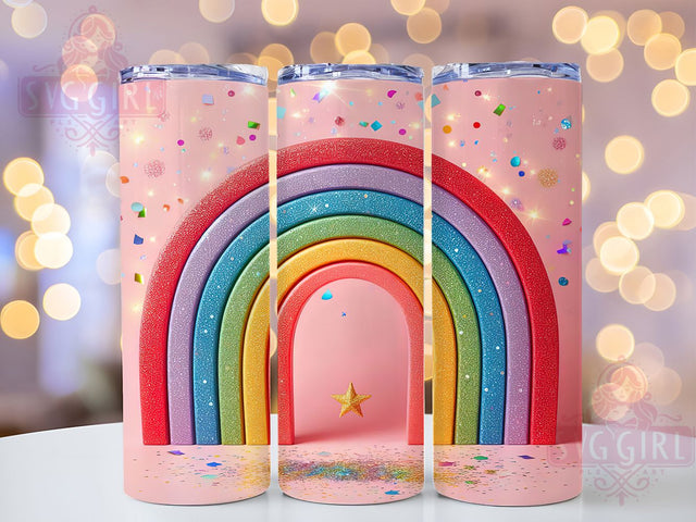 Vibrant Pride 3D Rainbow Tumbler, Vibrant Rainbow Wrap, Colorful Tumbler Design, 20oz Rainbow Sublimation, Bright Rainbow Tumbler, Colorful 3D Wrap, Pride Rainbow Tumbler Sublimation SvggirlplusArt 
